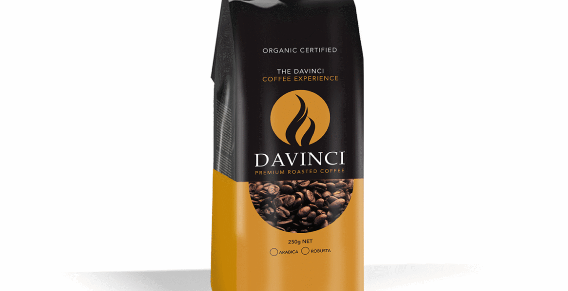 <b>Organic DaVinci Premium Coffee</b><br>Roasted Beans 250g