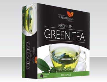 <b>GREEN TEA</b><br>Premium<br> Antioxidant Herbal Tea<br> 100 Bags