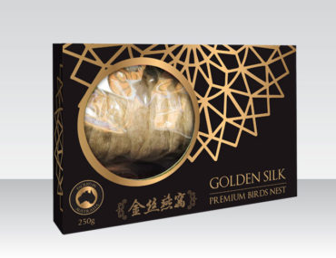 <b>GOLDEN SILK</b><br><b>PREMIUM BIRDS NEST</b><br>AAA QUALITY, 250g