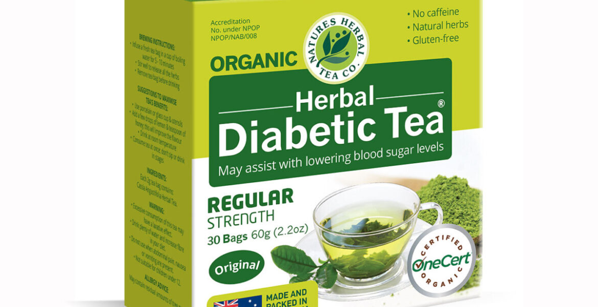 <b>Diabetic</b><br>Organic <br> Health Benefit Herbal Tea<br> 30 Bags