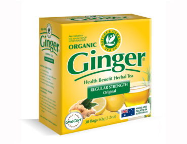 <b>Ginger</b><br>Organic <br> Health Benefit Herbal Tea<br> 30 Bags