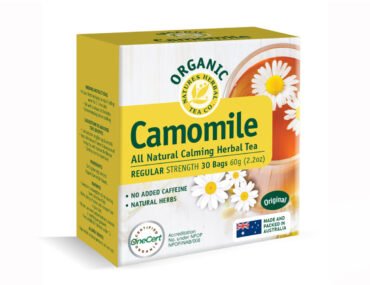 <b>Camomile</b><br>Organic<br> Calming Herbal Tea<br> 30 Bags