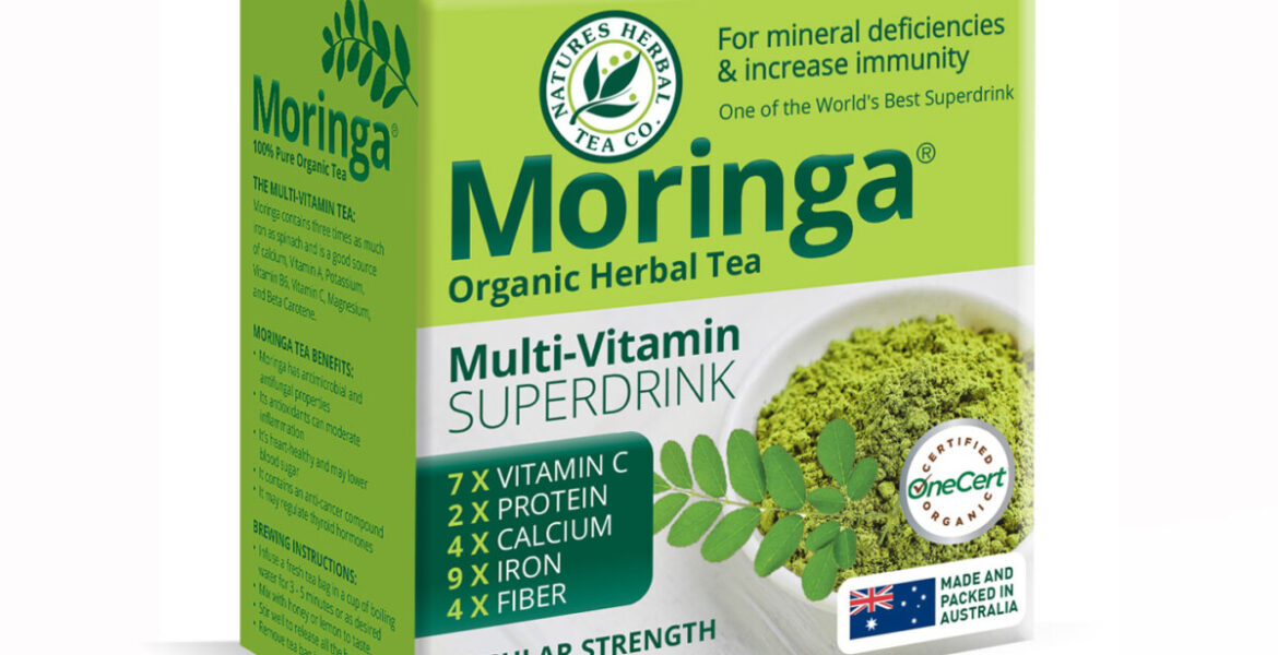 <b>Moringa</b><br>Organic<br> Multi-vitamin Herbal Tea<br> 30 Bags