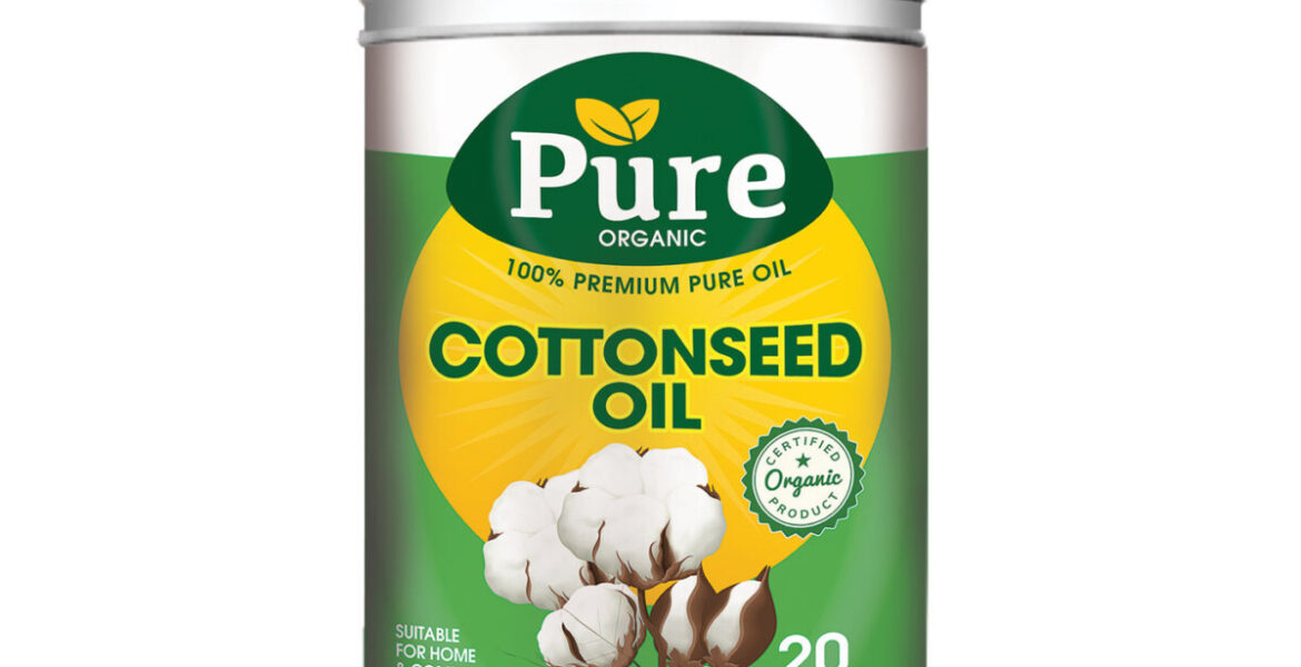 <b>Pure Cottonseed Oil</b><br>Organic<br> Premium Oil<br> 20 Litres