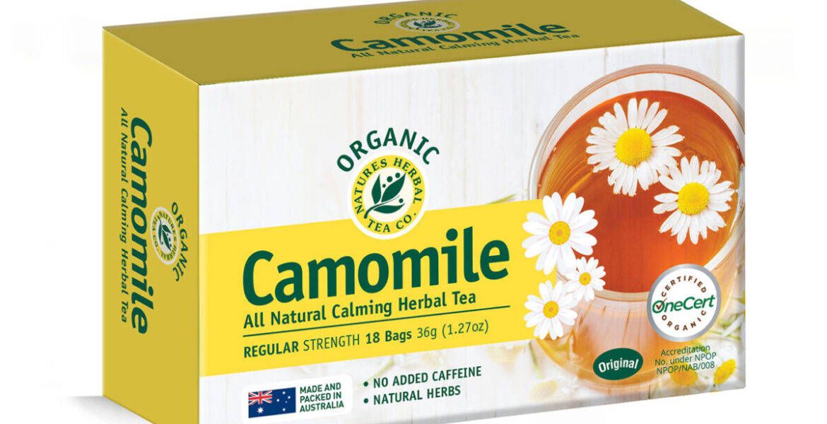 <b>Camomile</b><br>Organic<br> Calming Herbal Tea<br> 18 Bags