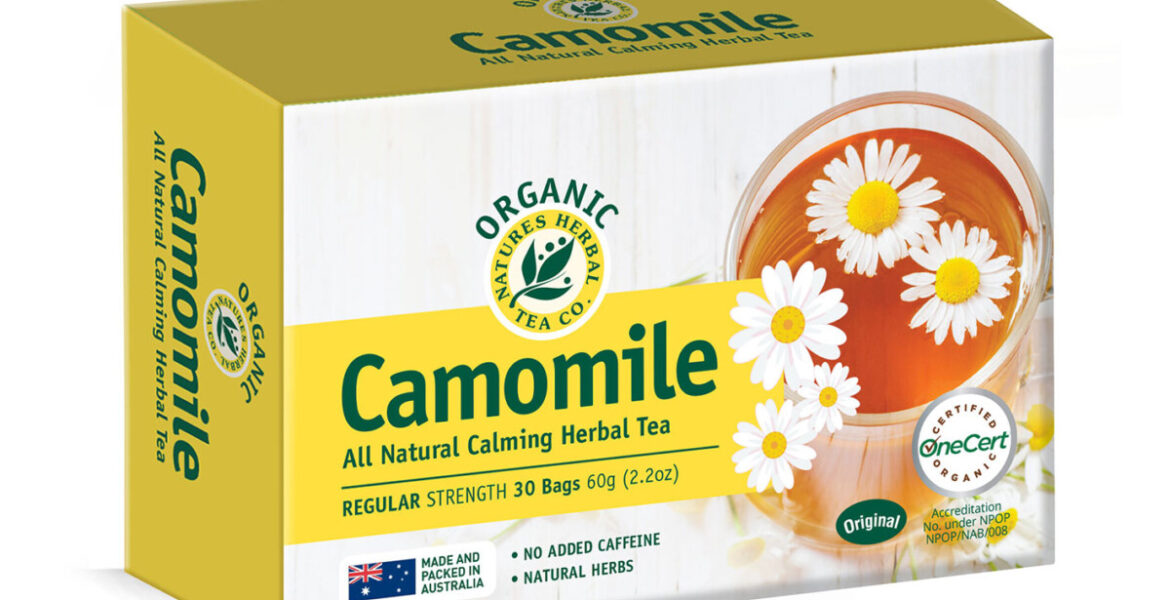 <b>Camomile</b><br>Organic<br> Calming Herbal Tea<br> 36 Bags
