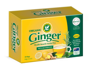 <b>Ginger</b><br>Organic <br> Health Benefit Herbal Tea <br> 30 Bags