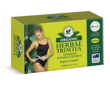 <b>Herbal Trim Infusion</b><br>Organic <br> Weight Control Herbal Tea <br> 12 Bags