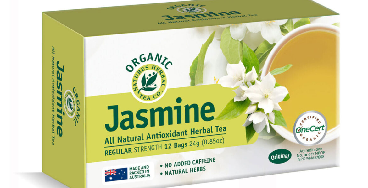 <b>Jasmine</b><br>Organic<br> Antioxidant Herbal Tea<br> 12 Bags