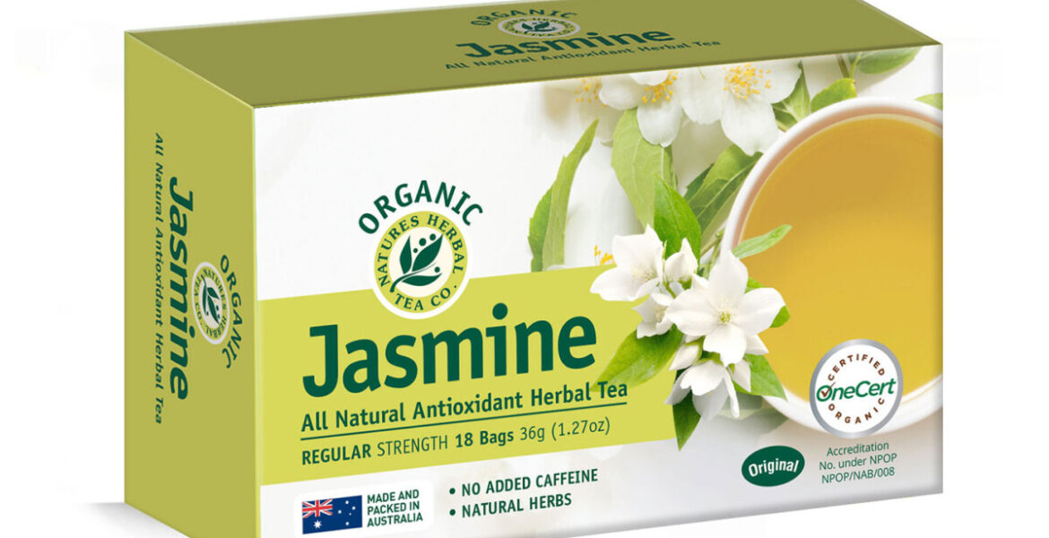 <b>Jasmine</b><br>Organic<br> Antioxidant Herbal Tea<br> 18 Bags