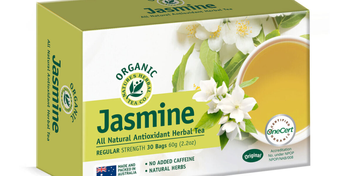 <b>Jasmine</b><br>Organic<br> Antioxidant Herbal Tea<br> 30 Bags