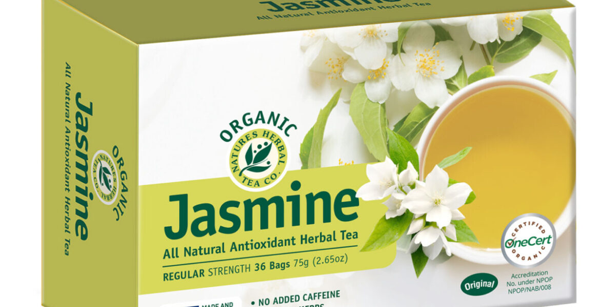 <b>Jasmine</b><br>Organic<br> Antioxidant Herbal Tea<br> 36 Bags