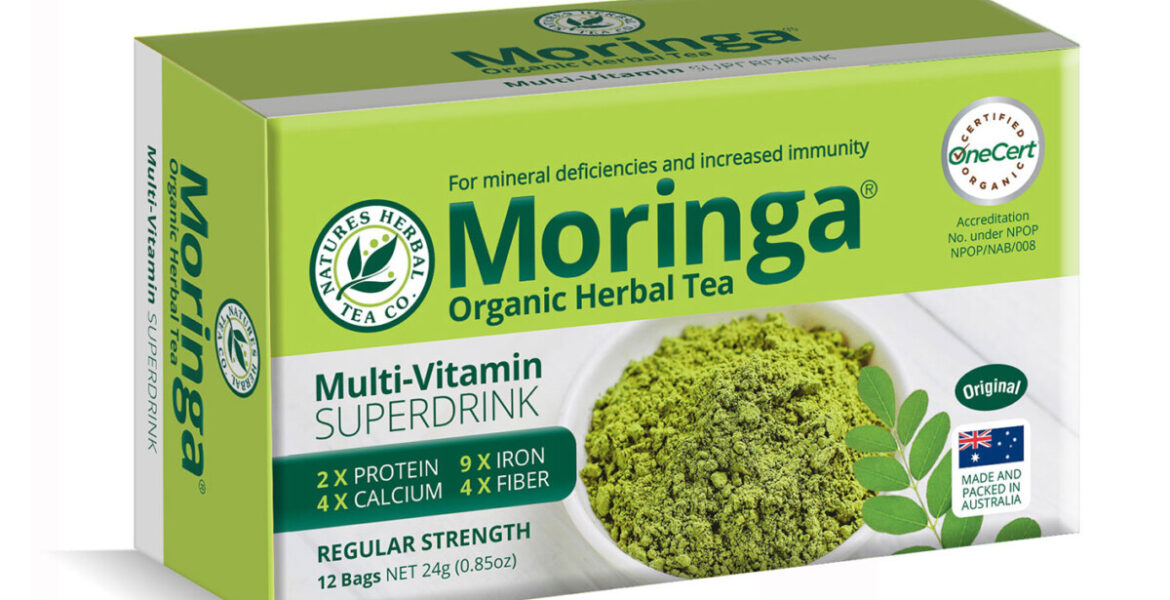 <b>Moringa</b><br>Organic<br> Mutli-vitamin Herbal Tea<br> 12 Bags