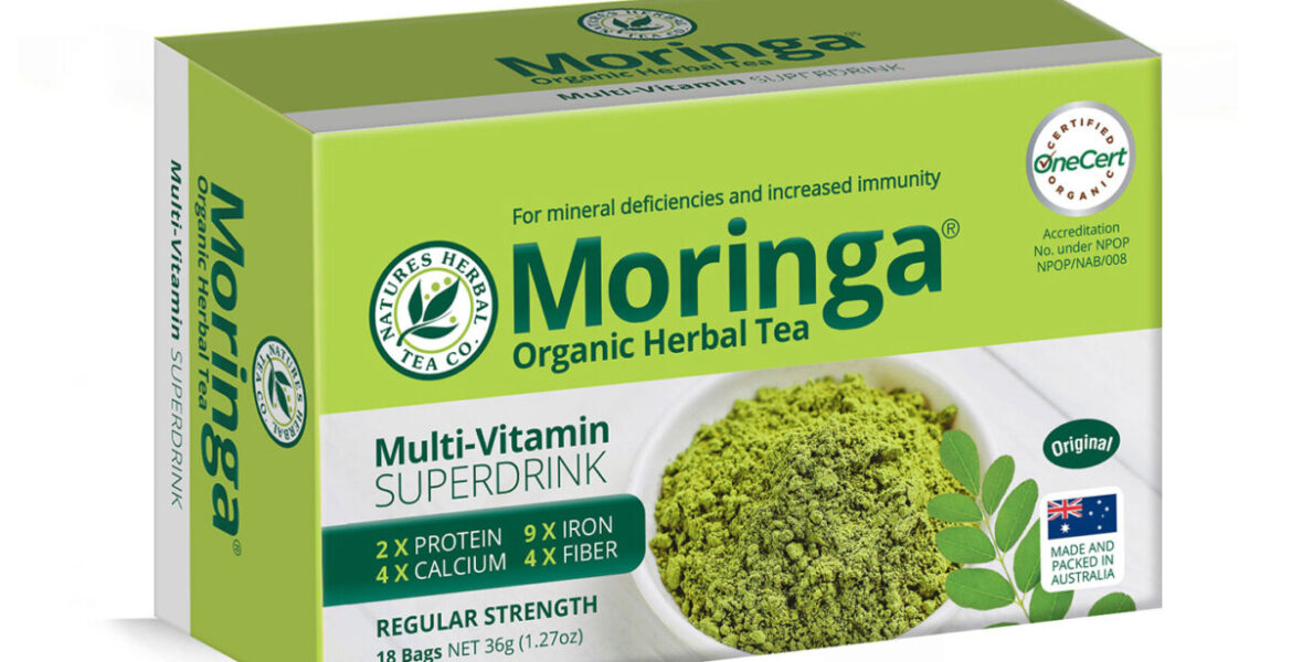 <b>Moringa</b><br>Organic<br> Mutli-vitamin Herbal Tea<br> 18 Bags