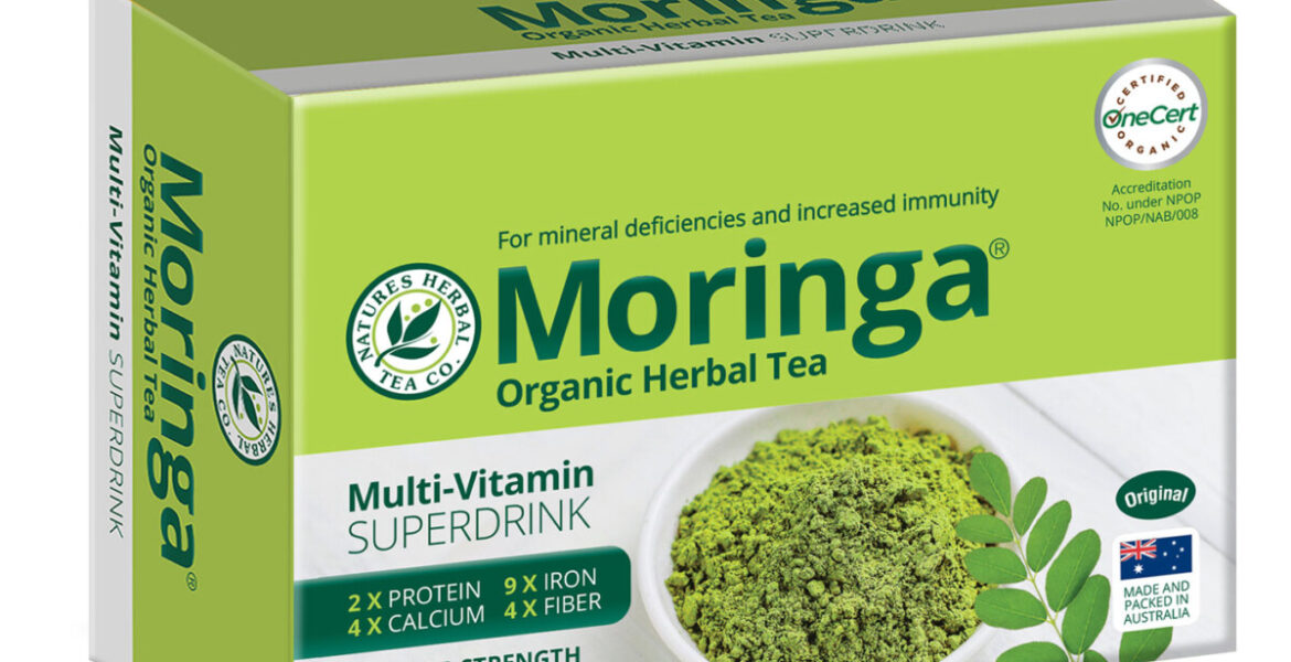 <b>Moringa</b><br>Organic<br> Multi-vitamin Herbal Tea<br> 36 Bags
