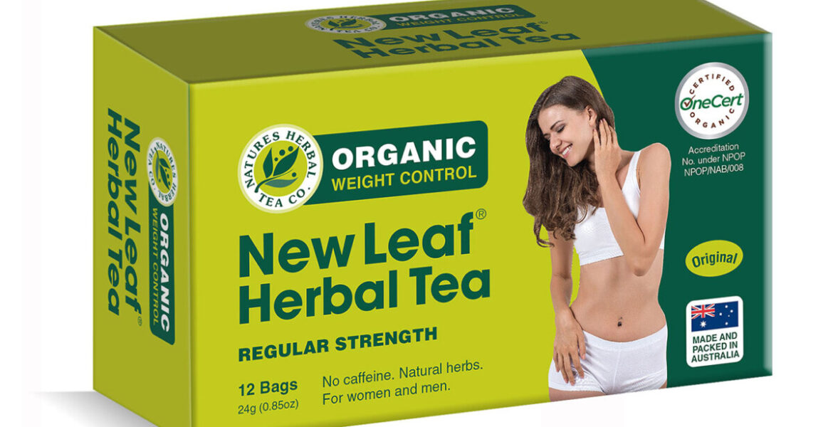 <b>New Leaf</b><br>Organic <br> Weight Control Herbal Tea <br> 12 Bags