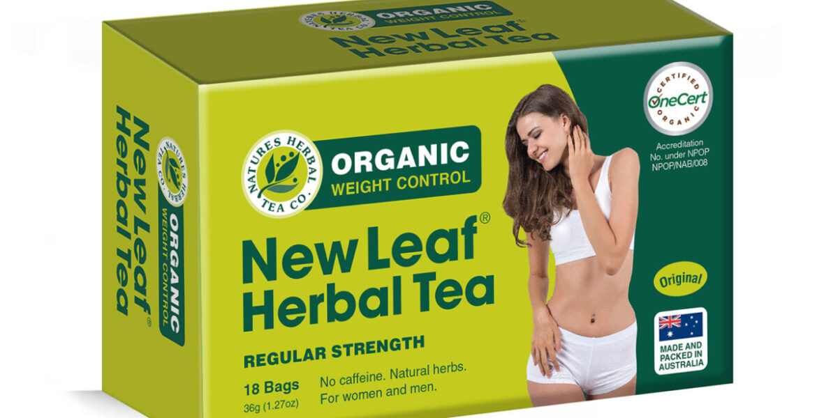 <b>New Leaf</b><br>Organic <br> Weight Control Herbal Tea <br> 18 Bags