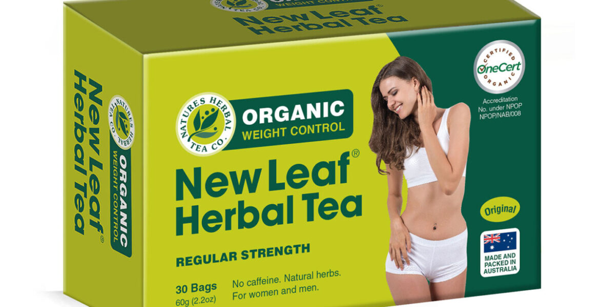 <b>New Leaf</b><br>Organic <br> Weight Control Herbal Tea <br> 30 Bags