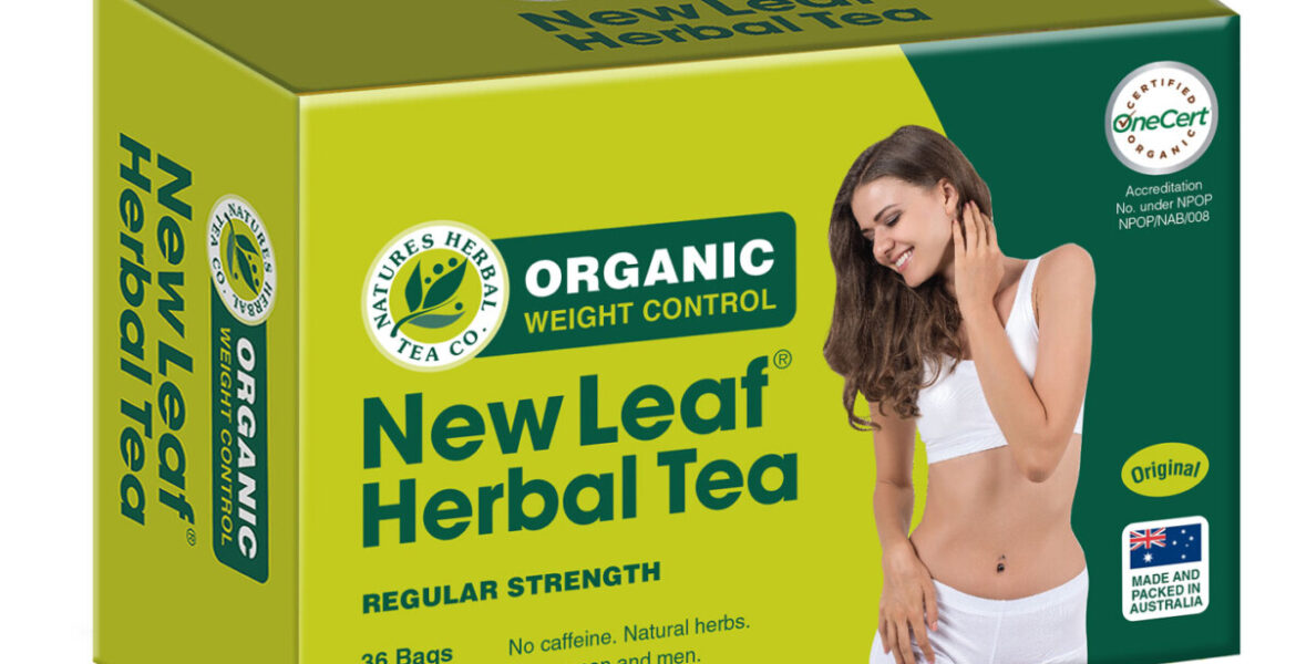 <b>New Leaf</b><br>Organic <br> Weight Control Herbal Tea <br> 36 Bags
