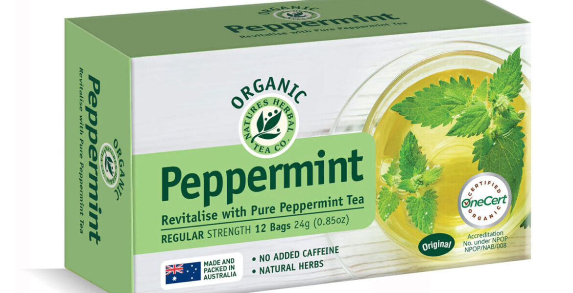 <b>Peppermint</b><br>Organic<br> Revitalise Herbal Tea<br> 12 Bags