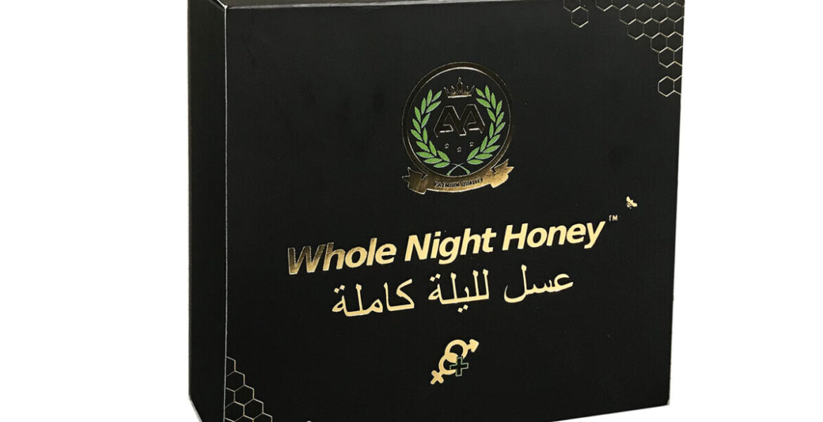 <b>Whole Night Honey</b><br><b>Premium Quality Honey</b><br>12 Sachets